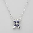 Necklace With 2.35ctw Precious Stones - Genuine Iolites and Topazes Made in 925 Sterling silver. Total item weight 5.0g Length 16in