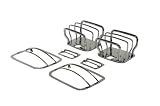 Rugged Ridge Black Chrome Trim Accessories for Jeep Euro Light Guard Kit Jeep Wrangler 1987 to 1995 (YJ) Includes Taillight, Headlight, and Side Marker Lamp Guards