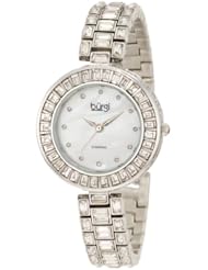 Burgi Womens BUR062SS Mother-Of-Pearl Diamond Bracelet Watch