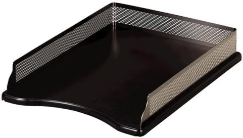 Wholesale CASE of 10 - Rolodex Distinctions Punched Metal Ltr/Legal Trays-Legal Tray, 10-2/3"x15-7/8"x2-5/9", Gun Metal/Black