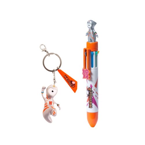 London 2012 Olympics Mascot Wenlock Pen & Keyring Gift Set