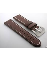 20mm Buffalo Leather Watch Strap for Panerai Ws #11 D/brown