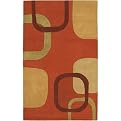 Empty Boxes Rug - Rust/ Beige (8x11')