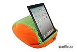 padRelax - iPad Halterung, iPad Kissen, Halterung für Tablets, Farbe Lime/ Orange