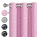 H.VERSAILTEX Blackout Curtains Kids Room for Boys Girls Thermal Insulated Twinkle Silver Stars Pattern Curtain Drapes, Grommet Top, 1 Panel, 52