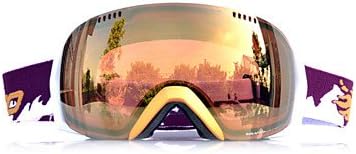 naluo BASTO Golden Frame Gold Sensor Skiing Snow Goggles