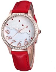 Pythons Red Color Leather Band Ladies Fashion Watches