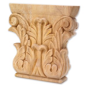 Jeffrey Alexander Acanthus Capital (CAP3CH) 1-1/2 x 6 x 6, Cherry