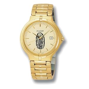 Pulsar by Seiko PXD778BL Men's Gold Tone Guadalupe Stainless Steel Dress Watch