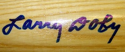 Larry Doby Autographed/Hand Signed Adirondack Plaque Bat PSA/DNA #J91195