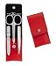 Henckels Twinox 97091-002 Manicure Set Dauphine Red-3 Pieces-Comb-Tweezers-File