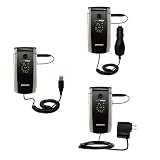 Deluxe Kit for the Samsung Gleam includes a USB cable with Car and Wall Charger - Gomadic Brand w/ TipExchange Technology