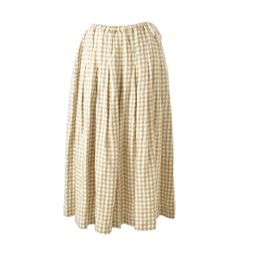 (イナ)ina ウエスト紐ギンガムタックスカート 151164