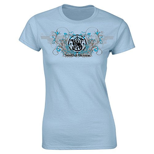 S&W Ladies Two Shooter Snub-Nosed Tee in Light Blue
