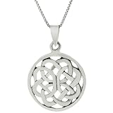 Sterling Silver Celtic Knot in Circle Necklace