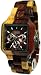 Tense Inlaid Solid Natural Wood Square Dial Watch Multi-Eye B7305I