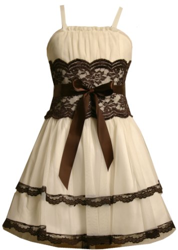 Bonnie Jean  Girls 7-16 Ivory Social Dress