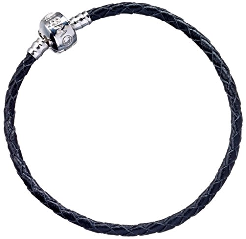 Official Harry Potter Jewellery Black Leather Charm Bracelet for Harry Potter Slider Charms Available in 4 Sizes