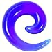 Acrylic Spiral Stetcher Blue 8g - Sold as Pair