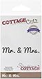CottageCutz Expressions Die Cuts, 3 by 0.5-Inch, Mr. and Mrs.
