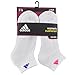 adidas Women's 6-Pack Low Cut Sock, White/Diva/Collegiate/Light, Blue/Black, Shoe Size 5-10