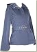 Rainforest - Women's Short Navy Belted Hooded Raincoat