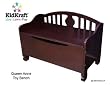 Dark Cherry Finish Kid's Storage Toy Box