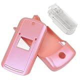 Bargaincell- Brand New Motorola Krzr K1 Protective Pink Solid Snap On Crystal Cover Case with Remova...