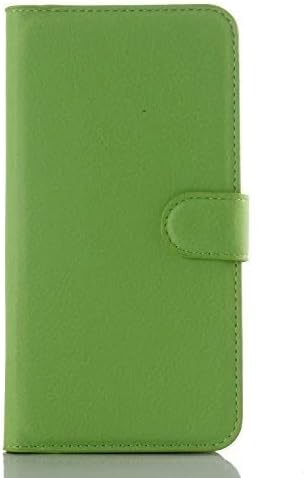 ZTE Axon Pro Case, Cafeleo PU Leather Wallet Case with Card Slots Cash Compartment for ZTE Axon Lux(with the fingerprint type) (Green)