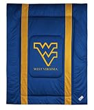 WEST VIRGINIA MOUNTAINEERS OFFICIAL LOGO TWIN SIZE JERSEY COMFORTER