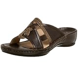  : Clarks Women's Adare Slide Sandal,Dark Brown,6 W
