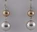 Gold and Silver Spheres Earrings