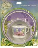 Disney Fairies Tinkerbell 'Flower' Mug, Bowl & Plate Gift Set