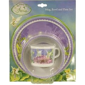 Disney Fairies Tinkerbell 'Flower' Mug, Bowl & Plate Gift Set