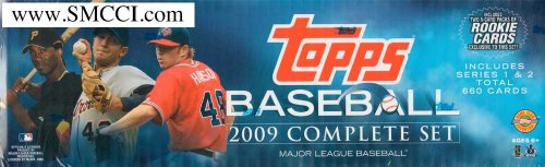 Topps MLB Baseball Cards 2009 Complete Factory Set 660 Cards Plus 10-Card Rookie Variation Pack