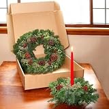 Teufel Fresh Holly Wreath & Centerpiece Combo