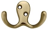 Liberty Hardware B59104Z AB C Double Prong Robe Hook, Antique Brass 413h%2BClUt6L. SL160 Liberty Hardware B59104Z AB C Double Prong Robe Hook, Antique Brass