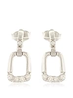 Silver One Pendientes Square Circonita