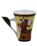 IMAGE OF Hand-Painted V-Shaped Porcelain Mug, 'King Osiris'