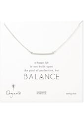 Dogeared Sterling Medium Square Bar Balance Box 18" Necklace