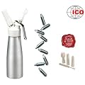ICO - CC110 - Caf� Cr�me - Siphon Professionnel � Chantilly et Mousses Chaudes / Froids - 0,5 L Siphon + 10 Cartouches