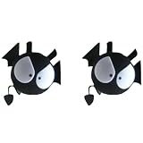 Black Devil w Wings Car Truck SUV Antenna Topper - 2PK