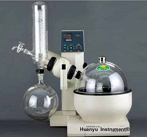 Huanyu Instrument®RE3000B 0.5-3L Rotary Evaporator Vertical Condenser(20-200rpm 1L、3L collecting flask)