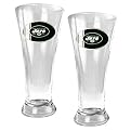 2 Pc New York Jets Pilsner Glass Set - Clear