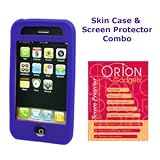 Apple iPhone 3G Silicone Skin Case & Screen Protector Combo (Blue)