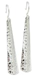 ACOMO Hammered 925 Sterling Silver Dangle Stick Earrings - 2.5" Drop