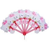 Hello Kitty Foldable Hand Fan - Strawberry Sit