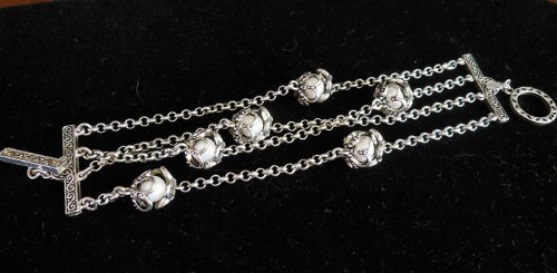 Premier Designs Jewelry KEEPSAKE Bracelet silver plated 7.5-8" toggle RV $39