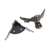 4枚入り アンティーク ブロンズ 木箱装飾 コーナーフット ボックスの足 ネジ付き　パーツ材料 金具　バット型