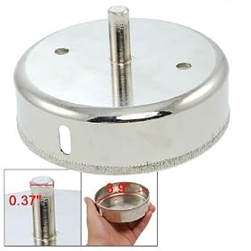 Amico 100mm Diamond Tipped Metal Drill Bit Hole Saw Silver Tone for Glass: Home Improvement